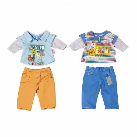 Стильная одежда для куклы мальчика из серии Baby born, 2 вида, с вешалкой 